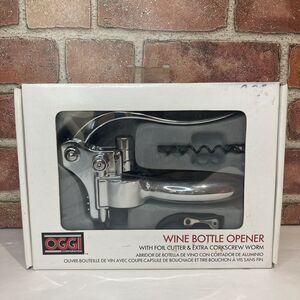 OGGI Corporation Wine Bottle Opener‎ W/ Foil Cutter & Extra Corkscrew Worm